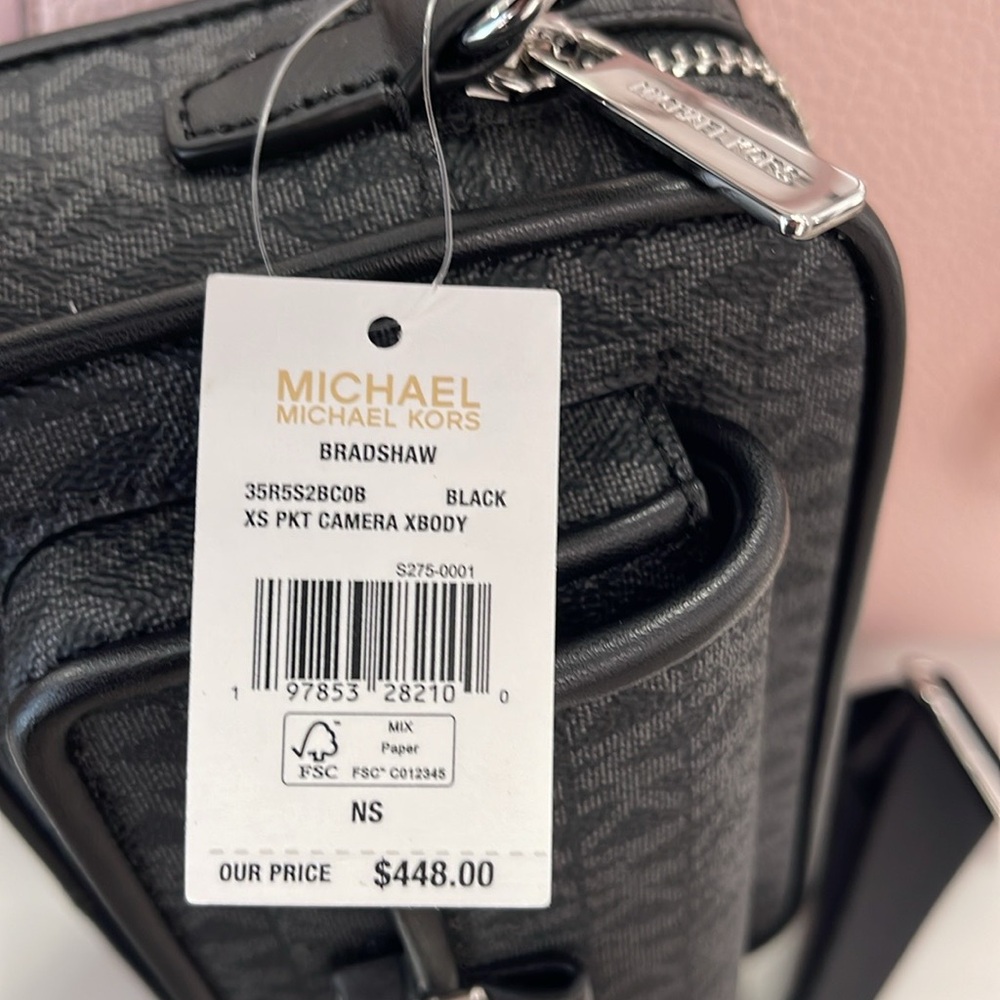 Michael Kors Bradshaw Extra-Small Signature Logo Camera Crossbody
Black/Silver - Picture 9 of 16